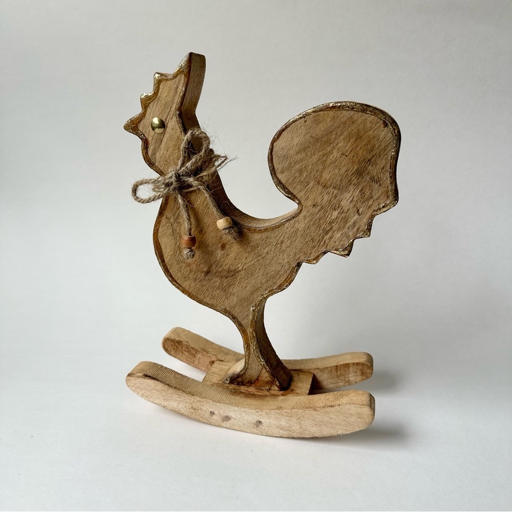 Wooden Chicken Decoration